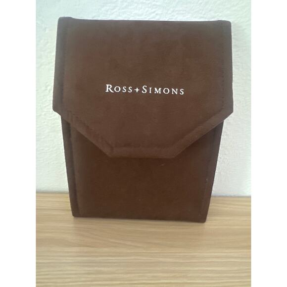 Ross Simons Jewelry Pouch Holder Bag case brown with box presentation case - Picture 1 of 7